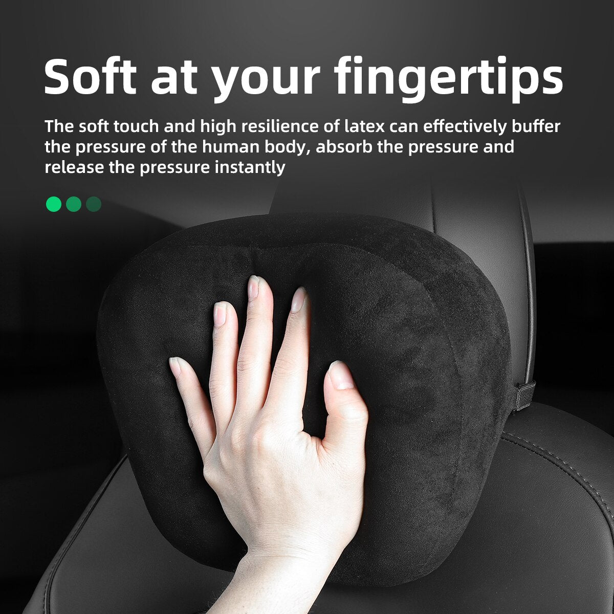 For Tesla Model 3 Model Y Car Neck Seat Pillow Interior Accessories Car Memory Foam Suede Travel Headrest Lumbar Pillow