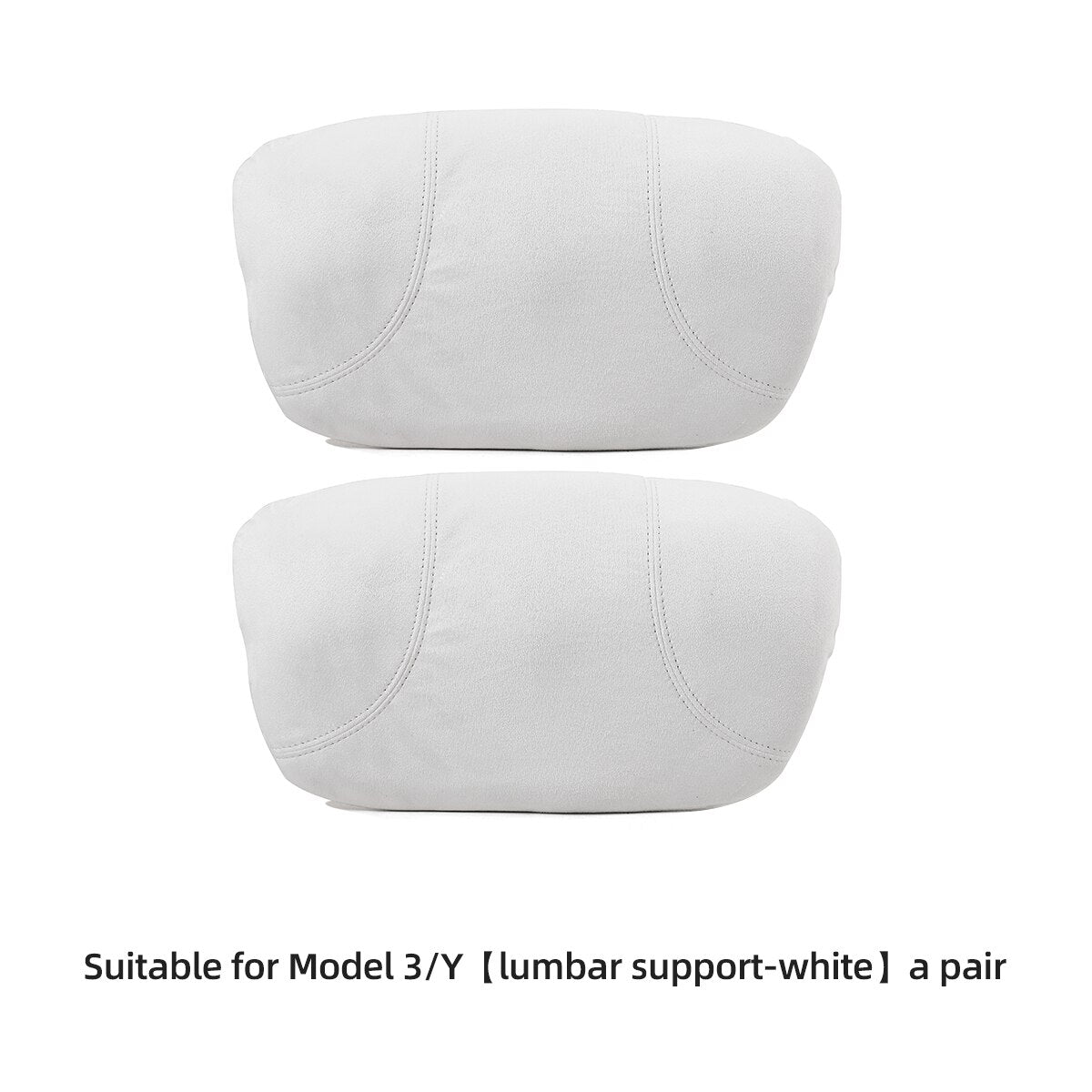 For Tesla Model 3 Model Y Car Neck Seat Pillow Interior Accessories Car Memory Foam Suede Travel Headrest Lumbar Pillow