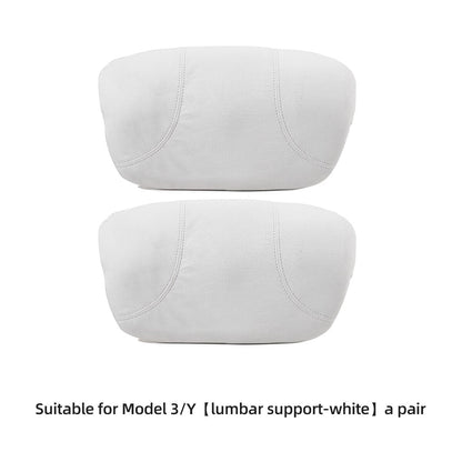 For Tesla Model 3 Model Y Car Neck Seat Pillow Interior Accessories Car Memory Foam Suede Travel Headrest Lumbar Pillow