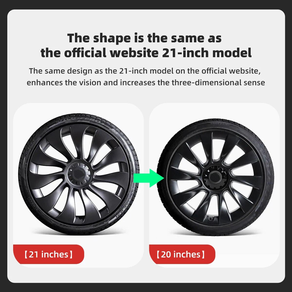 For Tesla Model Y 20 Inch Wheel Hub Center Cover ABS Decoration Wheel Cap Tesla Auto Accessories Exterior Carbon Fiber Black Red