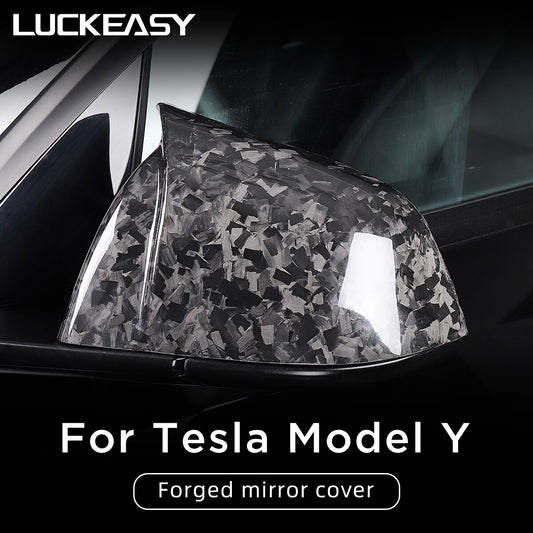 For Tesla Model Y 2017-2023 Carbon Fiber Rearview Mirror Cover Car Modification Accessories Side Mirror Protection Cover Caps