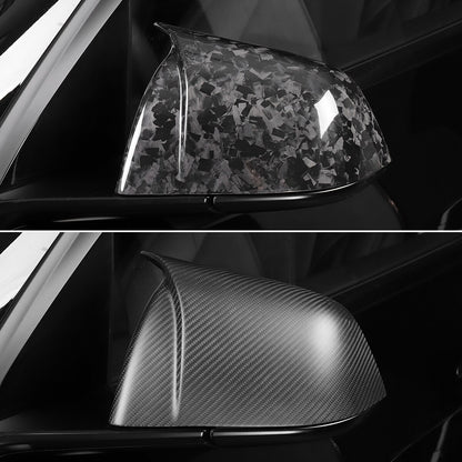 For Tesla Model Y 2017-2023 Carbon Fiber Rearview Mirror Cover Car Modification Accessories Side Mirror Protection Cover Caps