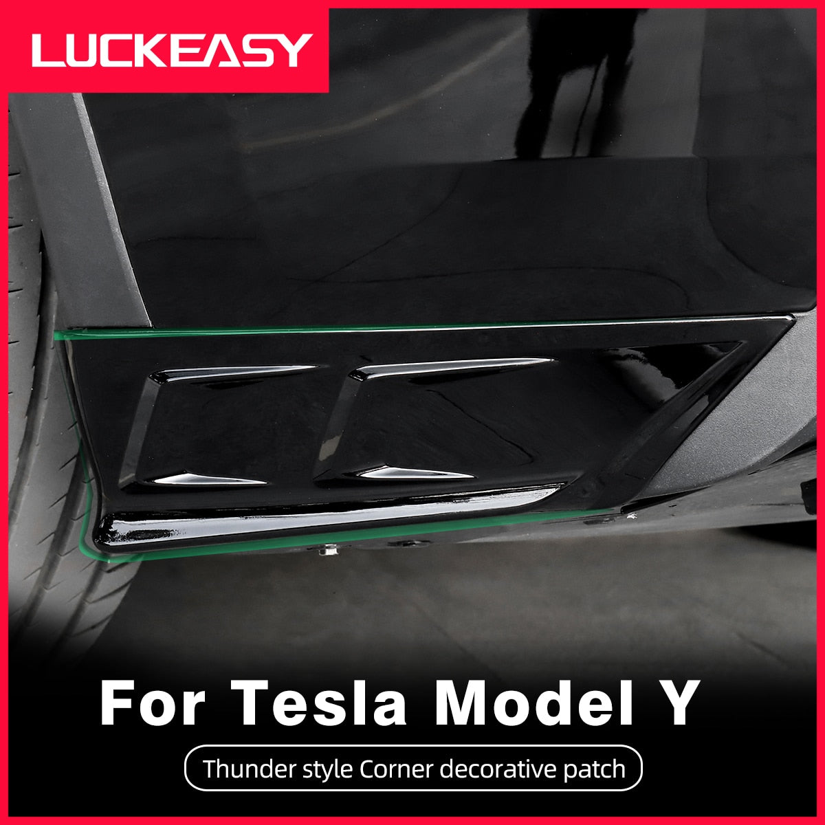 For Tesla Model Y 2021-2023 Car Rear Bumper Protect Corner Modification Anti-Collision Protector Decorative Accessories