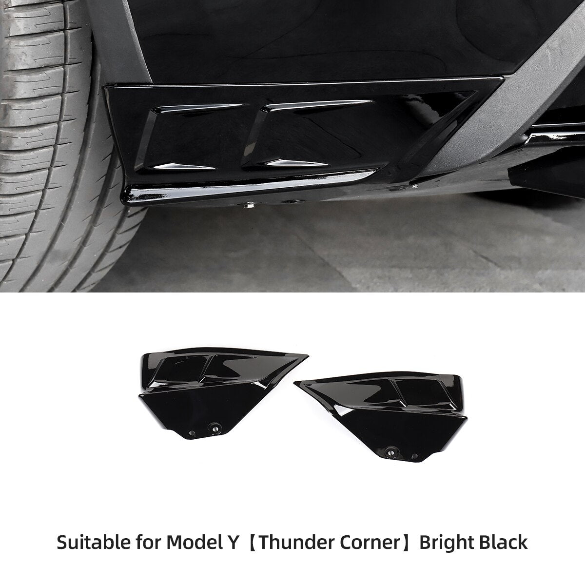 For Tesla Model Y 2021-2023 Car Rear Bumper Protect Corner Modification Anti-Collision Protector Decorative Accessories