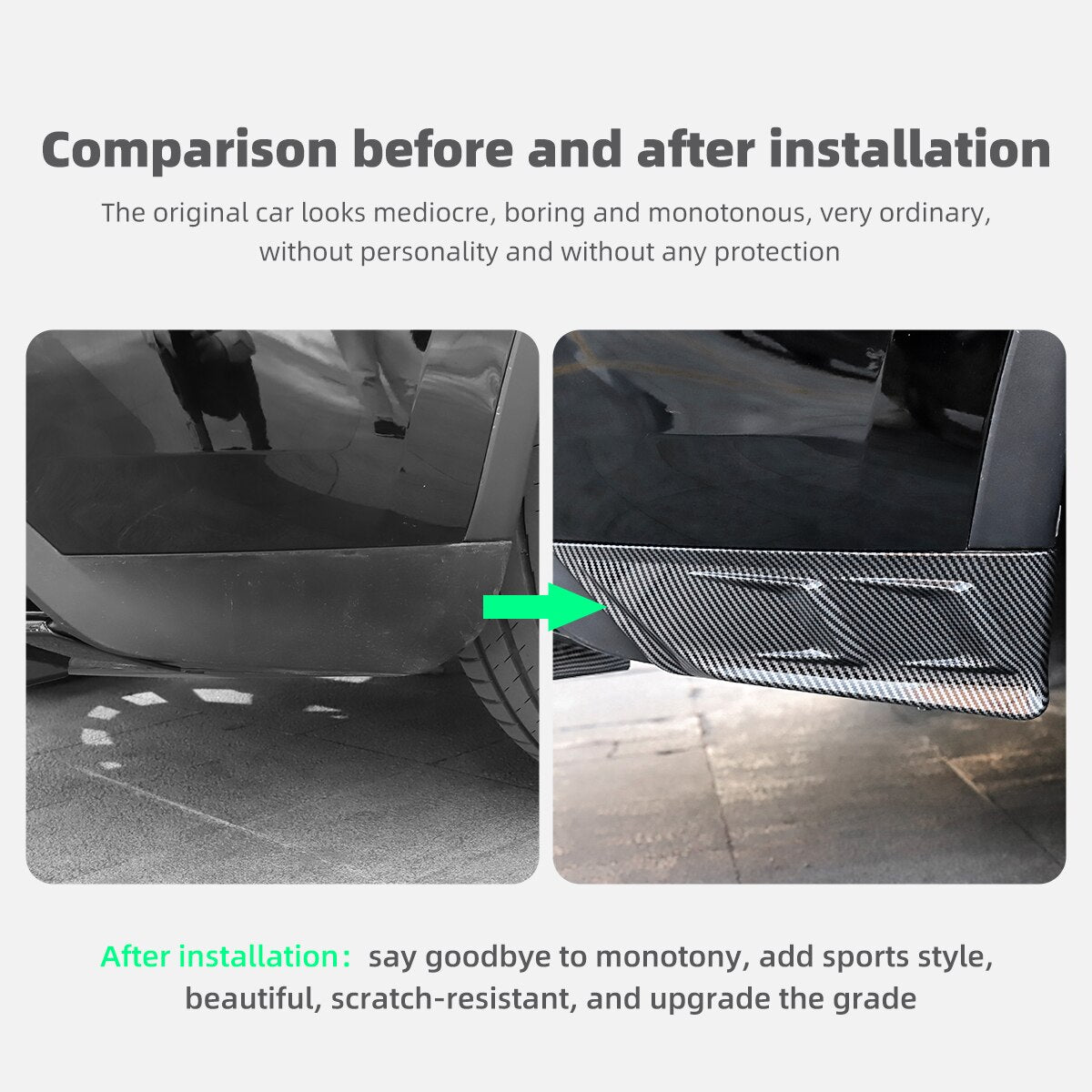 For Tesla Model Y 2021-2023 Car Rear Bumper Protect Corner Modification Anti-Collision Protector Decorative Accessories