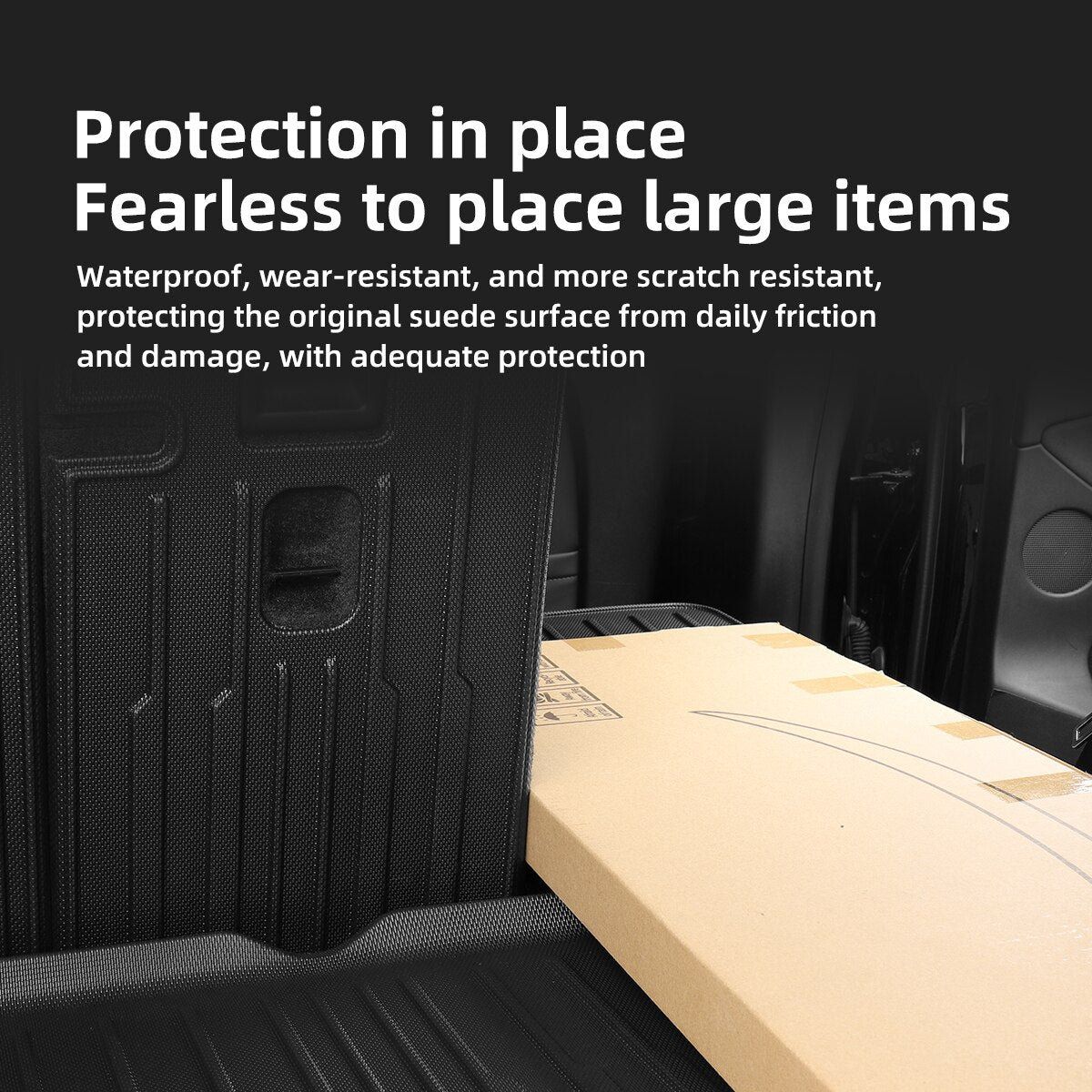 For Tesla Model Y 2021-2023 Rear Trunk Seat Backrest Cushion Anti-Kick Mat Car Accessories TPE Trunk Protection Pad