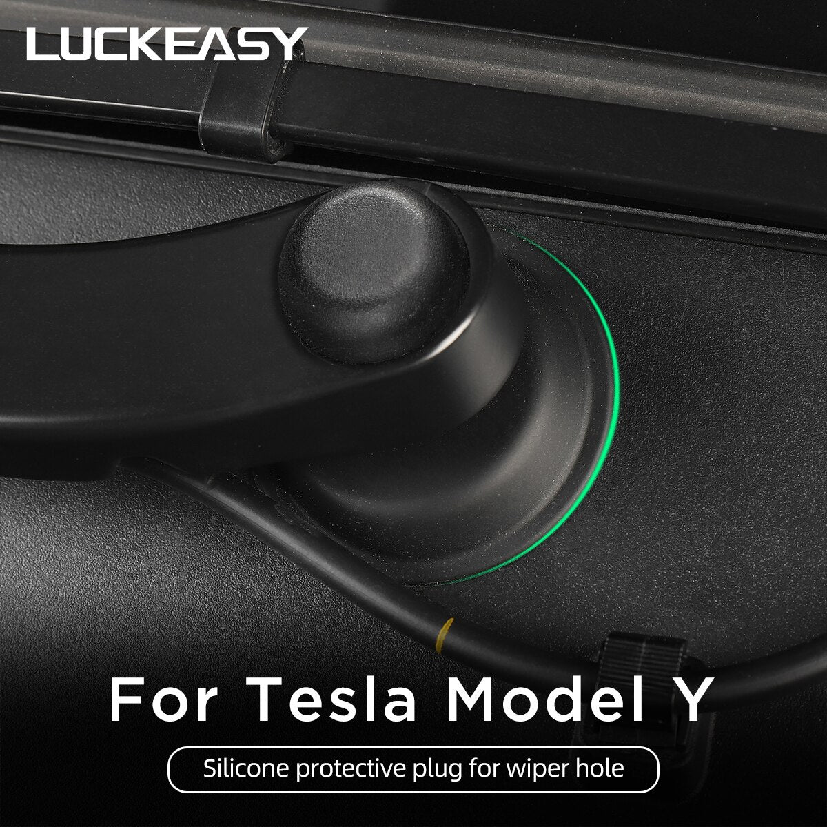 For Tesla Model Y 2021-2023 Silicone Wiper Hole Protector Plugs Kit Car Accessories 2Pcs
