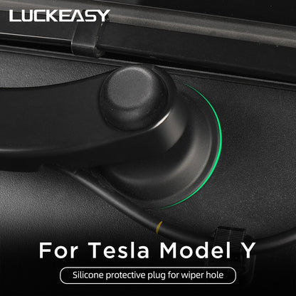 For Tesla Model Y 2021-2023 Silicone Wiper Hole Protector Plugs Kit Car Accessories 2Pcs