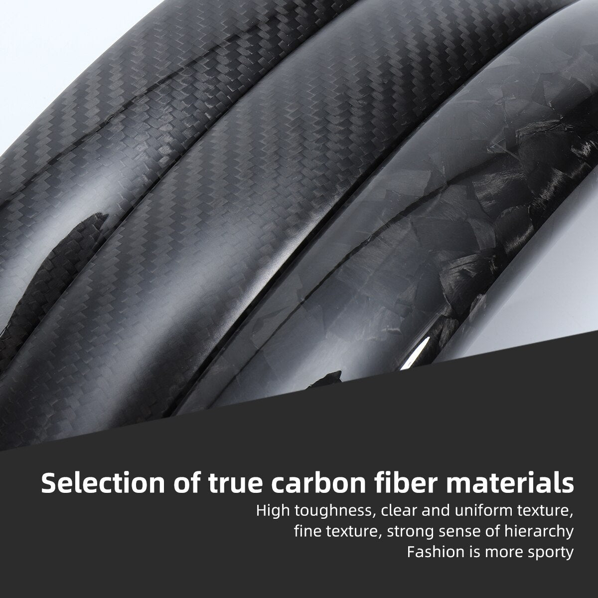 For Tesla Model3 Model Y 2021-2023 Car Steering Wheel Cover Carbon Fiber Steering Wheel Patch Modification Accessories