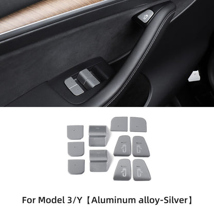For Tesla Model3 ModelY 2017-2023 Window Lifting Button Decoration Patch Interior Accessories Car Window Switch Button Sticker
