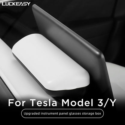 For Tesla Model3 ModelY 2021-2023 Car Modification Accessories ABS Glasses HolderStorage Box Dashboard Sunglasses Case Organizer