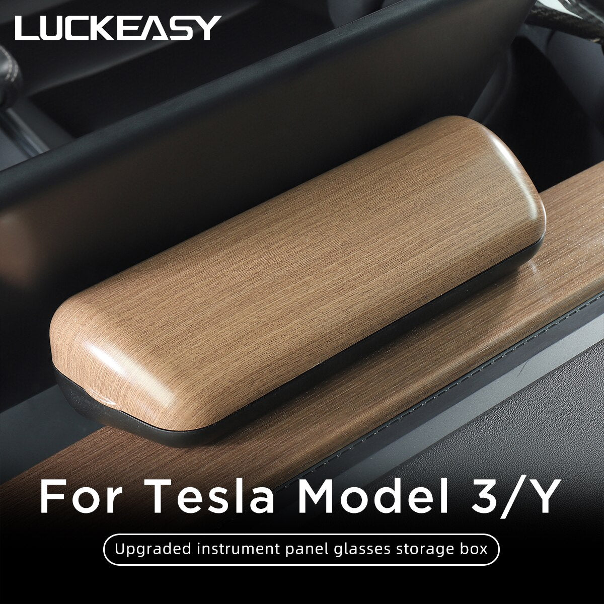 For Tesla Model3 ModelY 2021-2023 Car Modification Accessories ABS Glasses HolderStorage Box Dashboard Sunglasses Case Organizer