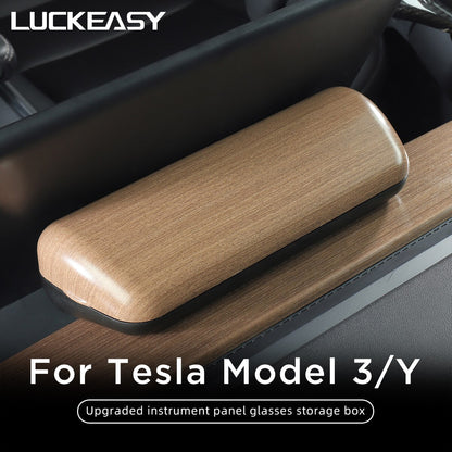 For Tesla Model3 ModelY 2021-2023 Car Modification Accessories ABS Glasses HolderStorage Box Dashboard Sunglasses Case Organizer