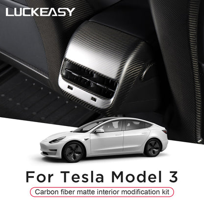 For Tesla Model3 model 3 Carbon Matte Window Button Center Control Door Lock Switch Complete Set Patch Car Accessories Interior