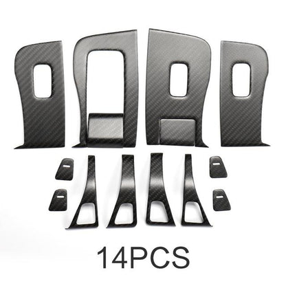 For Tesla Model3 model 3 Carbon Matte Window Button Center Control Door Lock Switch Complete Set Patch Car Accessories Interior