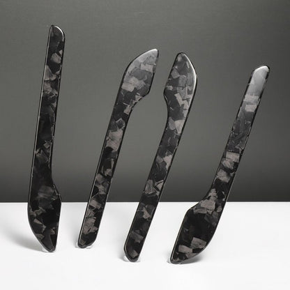 Forged Carbon Fiber Patch For Tesla Model 3 2021-2023 Steering Wheel Central Control Car Door Window Button Column Shift model3
