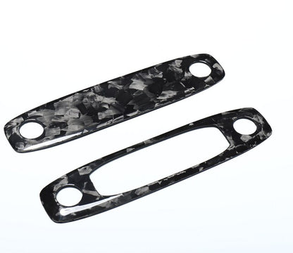 Forged Carbon Fiber Patch For Tesla Model 3 2021-2023 Steering Wheel Central Control Car Door Window Button Column Shift model3