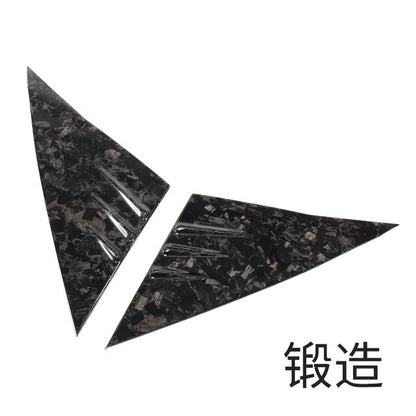 Forged Carbon Fiber Patch For Tesla Model 3 2021-2023 Steering Wheel Central Control Car Door Window Button Column Shift model3