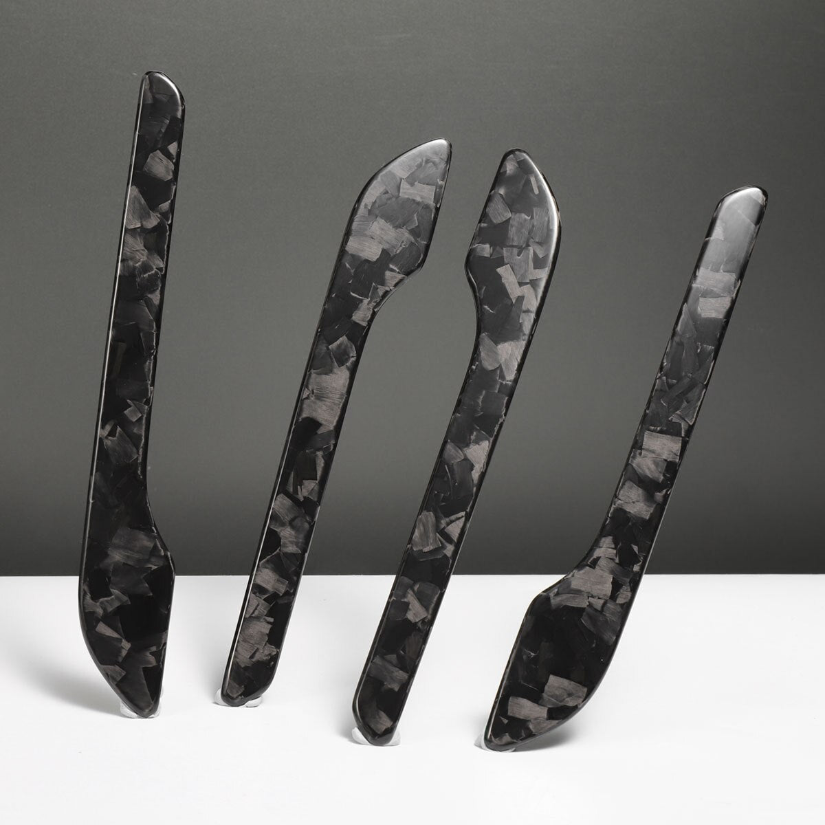 Forged Carbon Fiber Patch For Tesla Model 3 2021-2023 Steering Wheel Central Control Car Door Window Button Column Shift model3