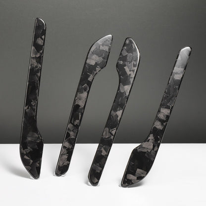 Forged Carbon Fiber Patch For Tesla Model 3 2021-2023 Steering Wheel Central Control Car Door Window Button Column Shift model3