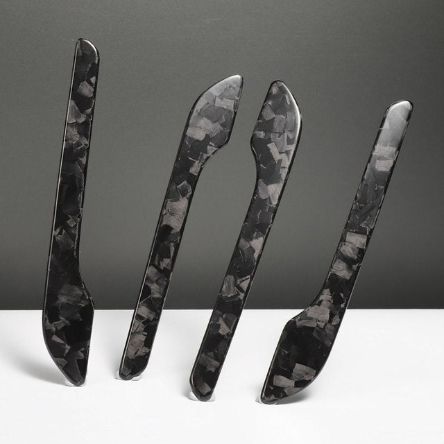 Forged Carbon Fiber Patch For Tesla Model Y 2021-2023 Car Steering Wheel Central Control Car Door Window Button Column Shift