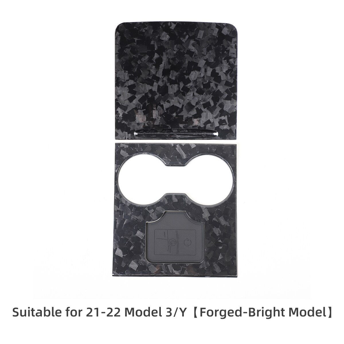 Forged Carbon Fiber Patch For Tesla Model Y 2021-2023 Car Steering Wheel Central Control Car Door Window Button Column Shift