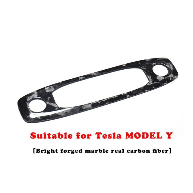 Forged Carbon Fiber Patch For Tesla Model Y 2021-2023 Car Steering Wheel Central Control Car Door Window Button Column Shift
