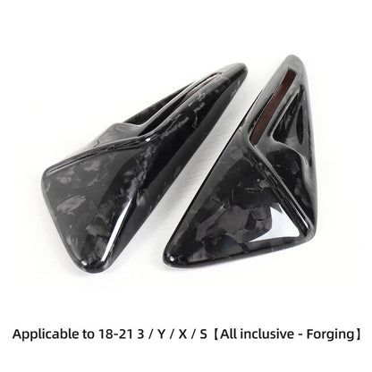 Forged Carbon Fiber Patch For Tesla Model Y 2021-2023 Car Steering Wheel Central Control Car Door Window Button Column Shift