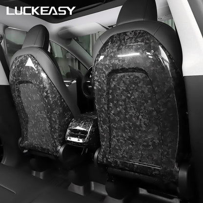 Forged Carbon Fiber Patch For Tesla Model Y 2021-2023 Car Steering Wheel Central Control Car Door Window Button Column Shift