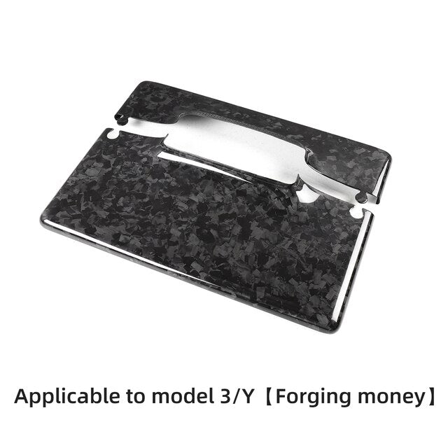 Forged Carbon Fiber Patch For Tesla Model Y 2021-2023 Car Steering Wheel Central Control Car Door Window Button Column Shift