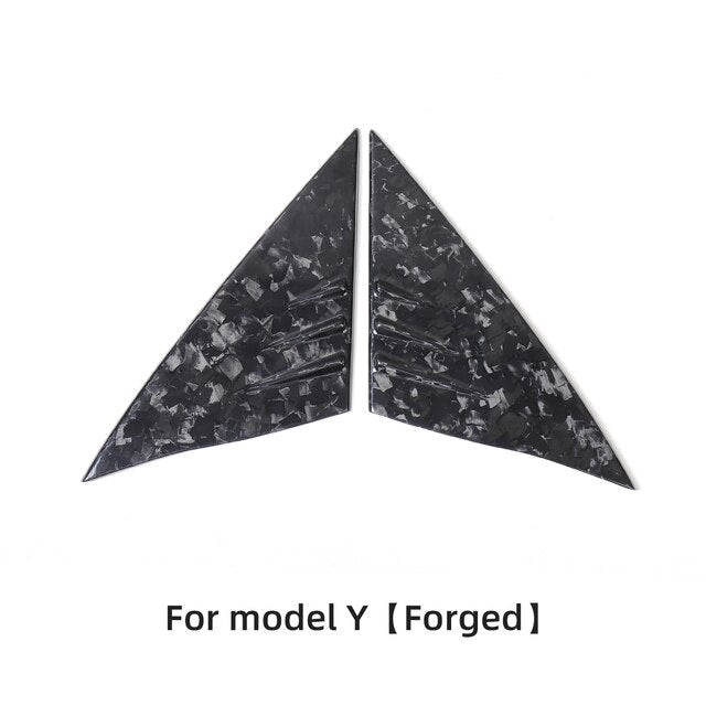 Forged Carbon Fiber Patch For Tesla Model Y 2021-2023 Car Steering Wheel Central Control Car Door Window Button Column Shift