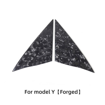 Forged Carbon Fiber Patch For Tesla Model Y 2021-2023 Car Steering Wheel Central Control Car Door Window Button Column Shift