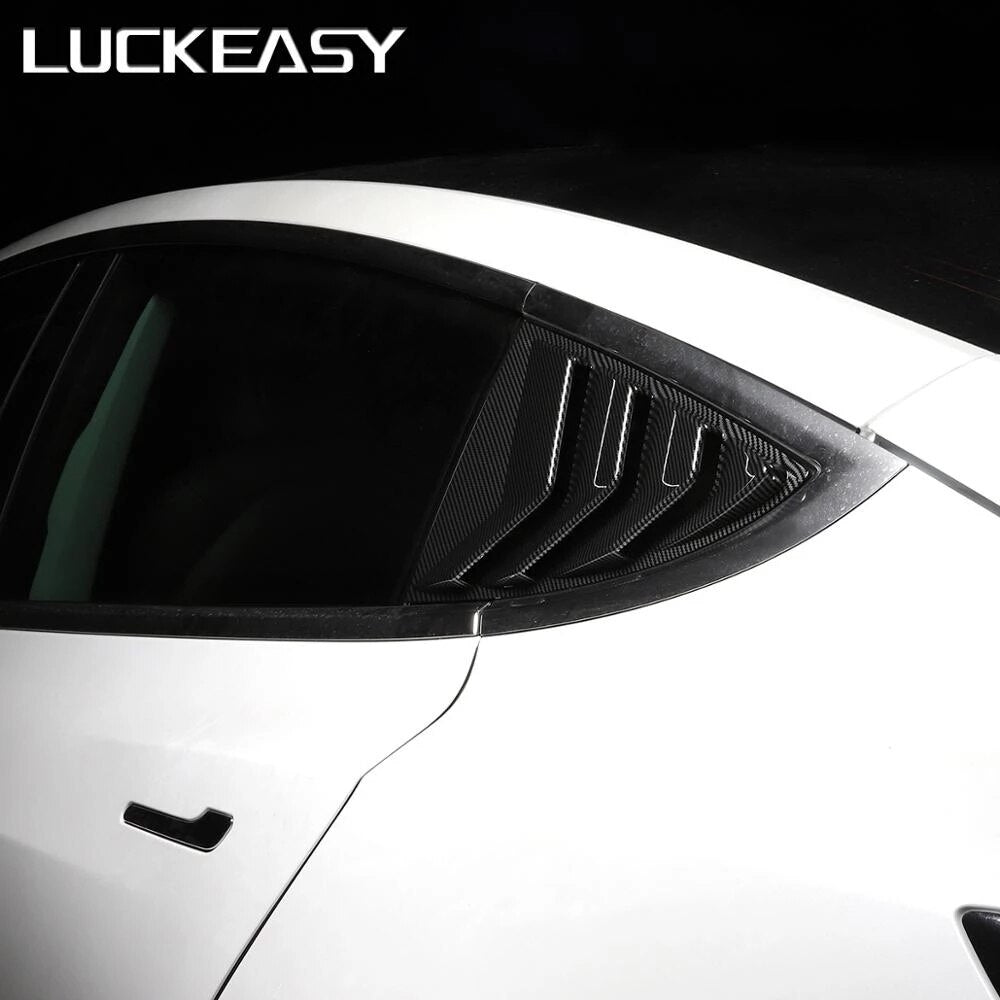 LUCKEASY Car Blinds Triangular Window For Tesla Model 3 Model3 2023 Modified Rear Door Shutter Decoration Exterior Accessories