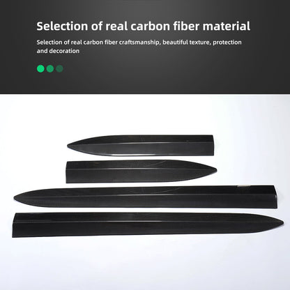 LUCKEASY Car Carbon Fiber Body Modified Decorative Strip For Tesla Model 3 Car Carbon Fiber Door Trim Model3 2017-2023 4pcs/Set