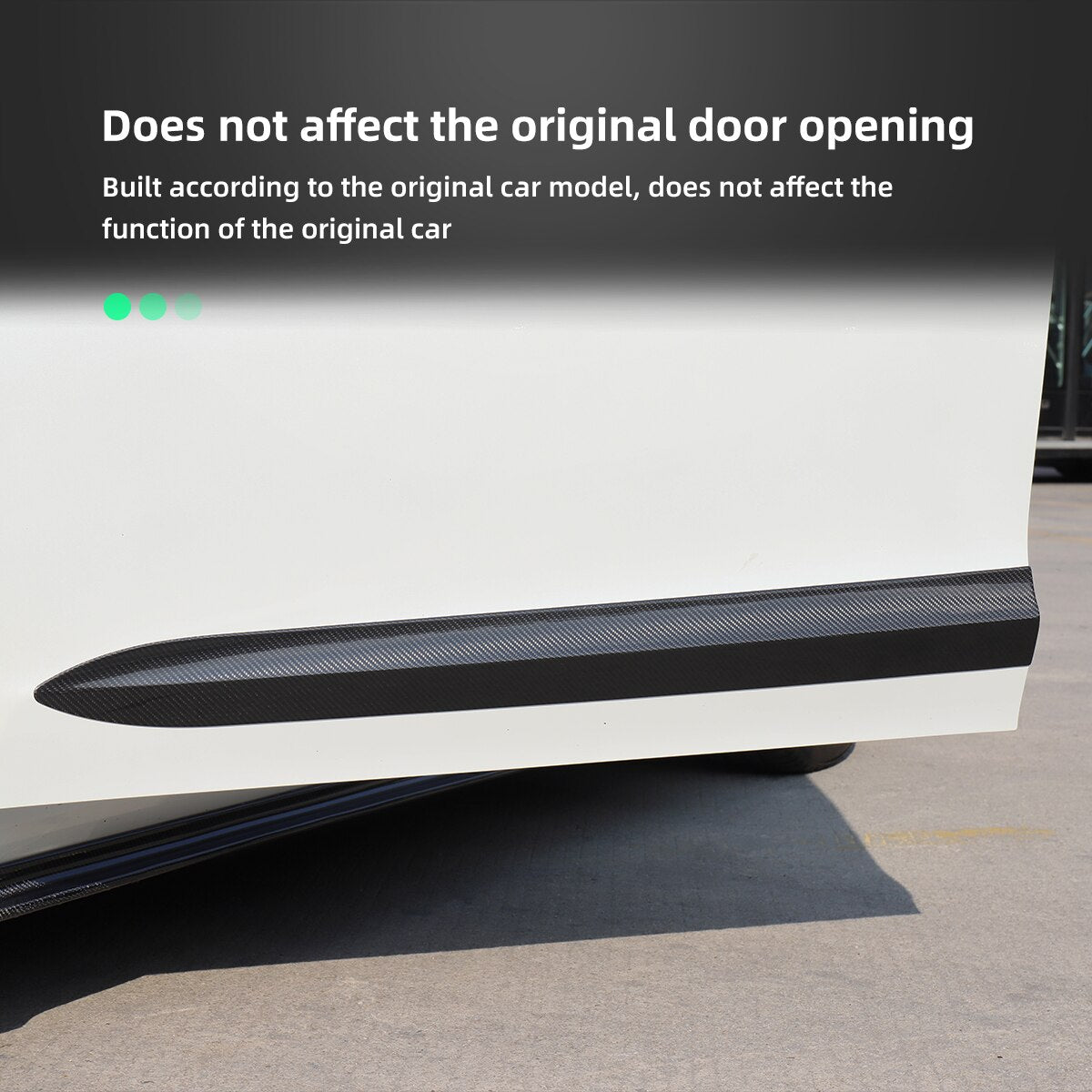 LUCKEASY Car Carbon Fiber Body Modified Decorative Strip For Tesla Model 3 Car Carbon Fiber Door Trim Model3 2017-2023 4pcs/Set