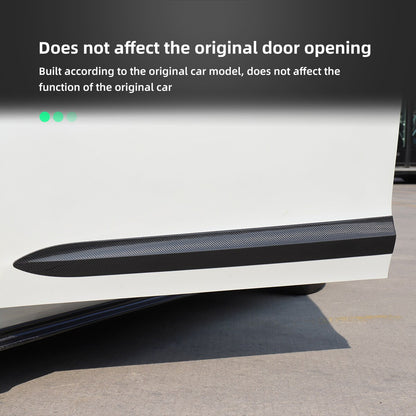 LUCKEASY Car Carbon Fiber Body Modified Decorative Strip For Tesla Model 3 Car Carbon Fiber Door Trim Model3 2017-2023 4pcs/Set