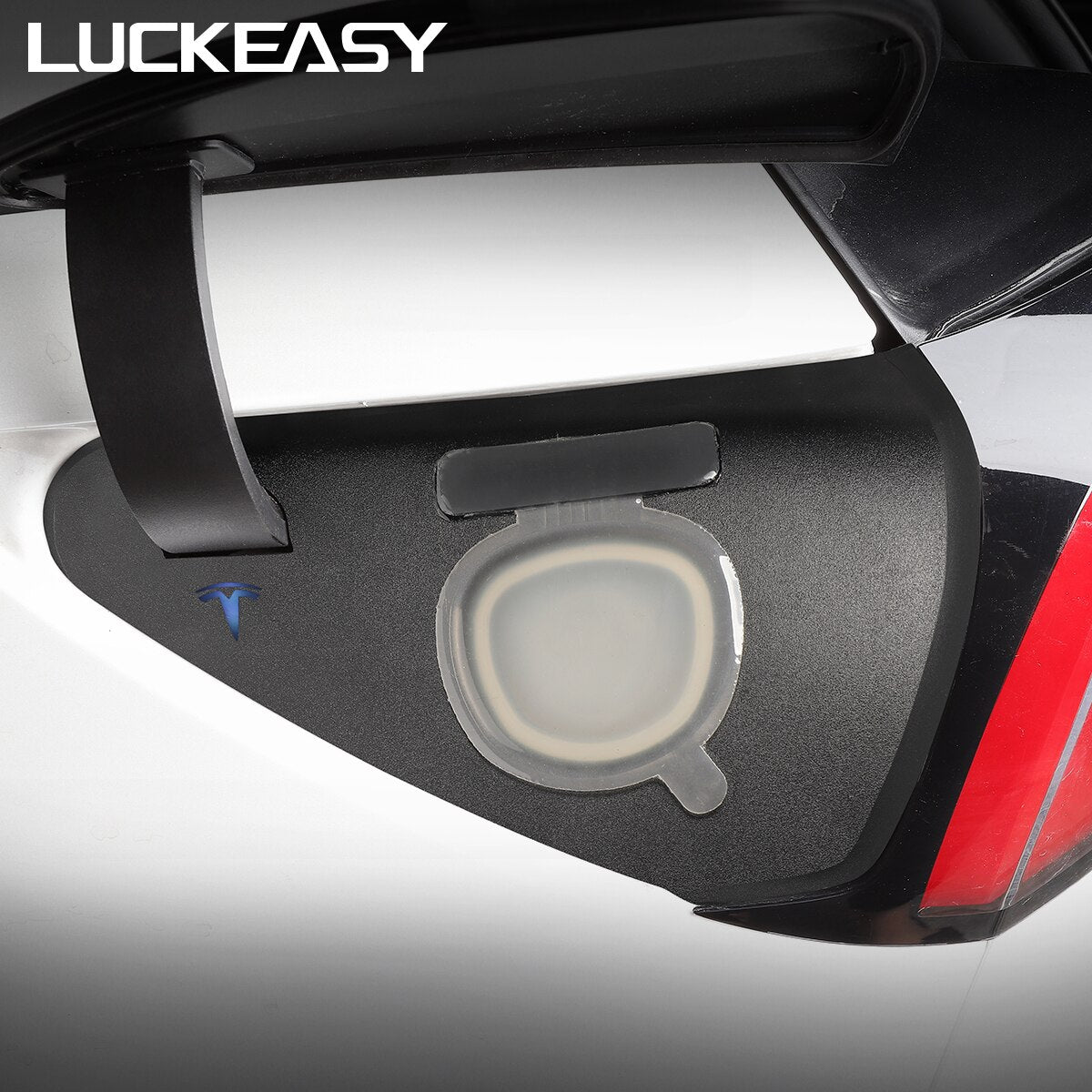 LUCKEASY Car Charging Port Protection Cover For Tesla Model 3 Model3 2023 Charging Port Dust Plug WHITE/BLACK