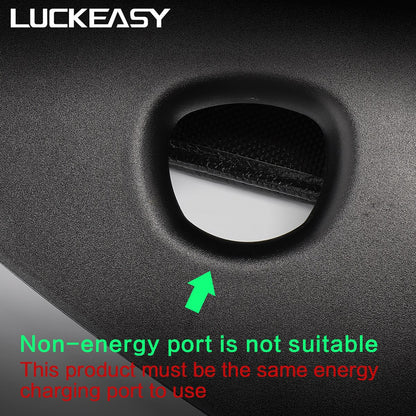 LUCKEASY Car Charging Port Protection Cover For Tesla Model 3 Model3 2023 Charging Port Dust Plug WHITE/BLACK