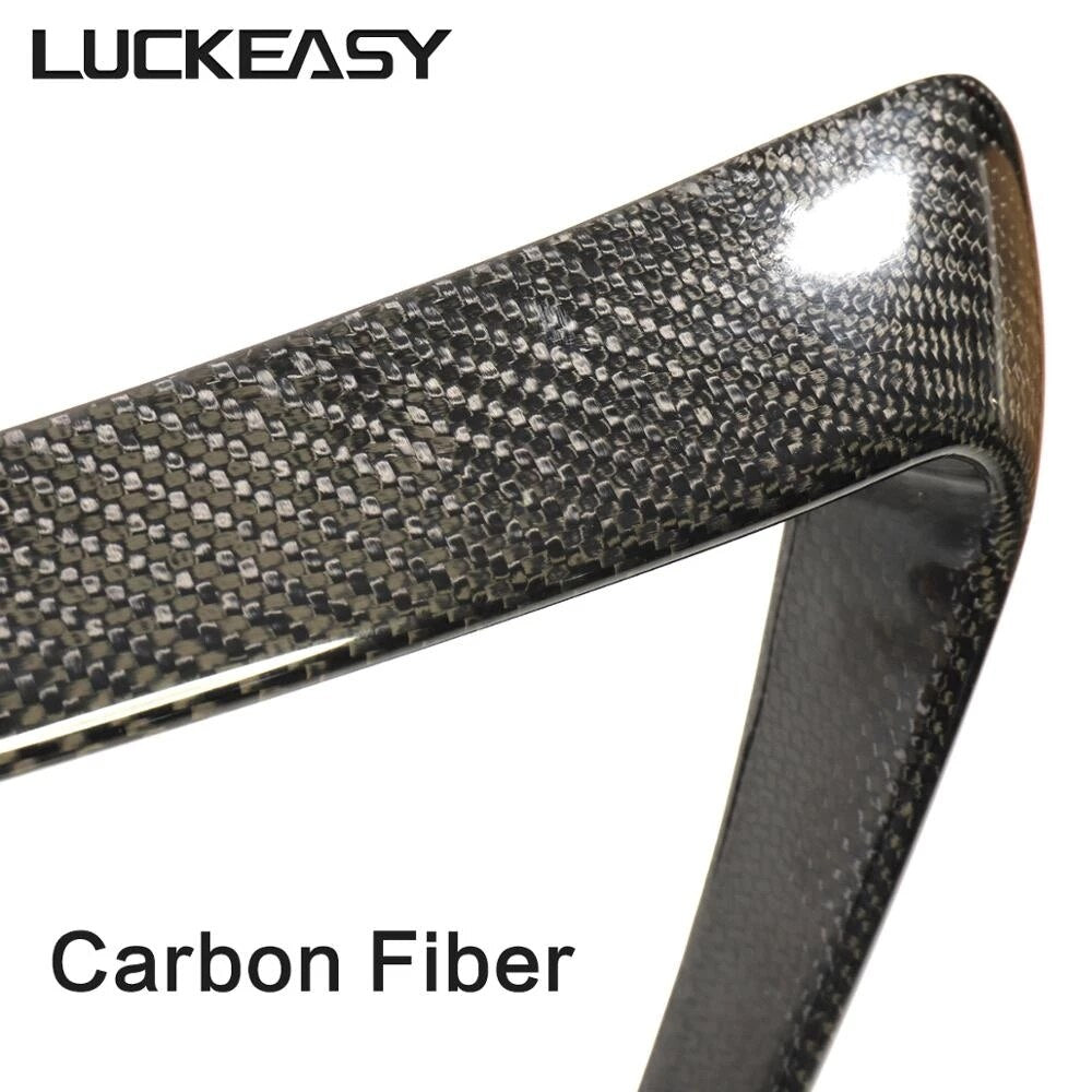 LUCKEASY Car Front Decoration Patch For Tesla Model 3 2017-2023 Wet Carbon Fiber Front Bumper Protection Patch 2Pcs/Set
