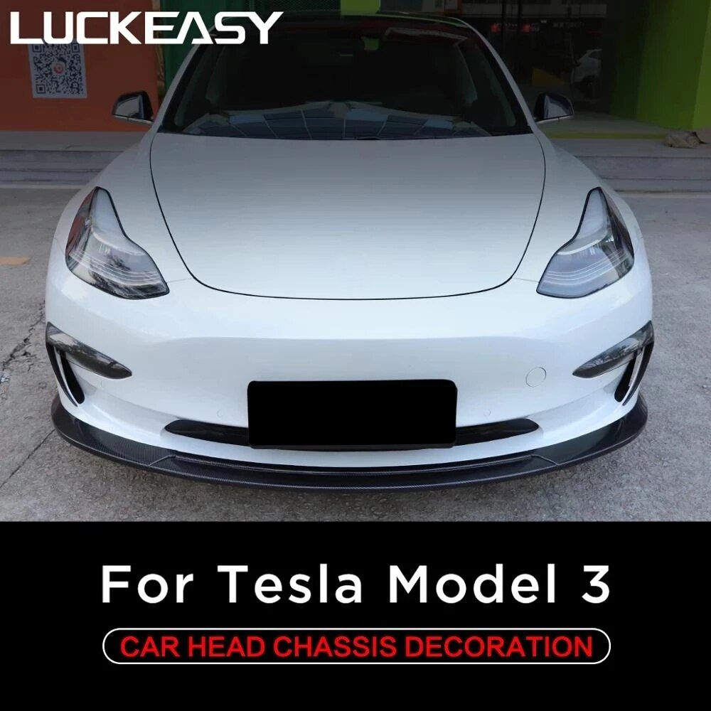 LUCKEASY For Tesla Model 3 2023 Exterior Modification Exterior Front Chassis Protection Car Head Chassis Decoration Accessories