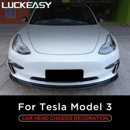LUCKEASY For Tesla Model 3 2023 Exterior Modification Exterior Front Chassis Protection Car Head Chassis Decoration Accessories