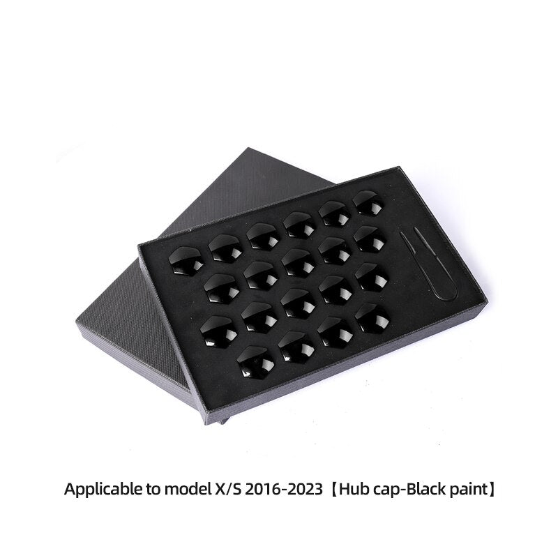 LUCKEASY For Tesla Model 3 Model X Model S 2017-2023 Wheel Hub Screw Cover Kit Car Accessories Wheel Nut Caps 20Pcs/Set