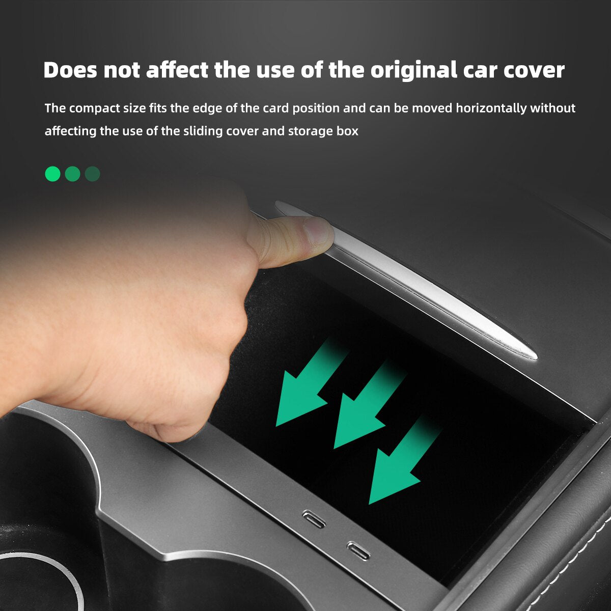 For Tesla Model 3 Model Y Central Control USB Shunt Hub Car Decoration Accessories 27W Quick Charger Docking Station