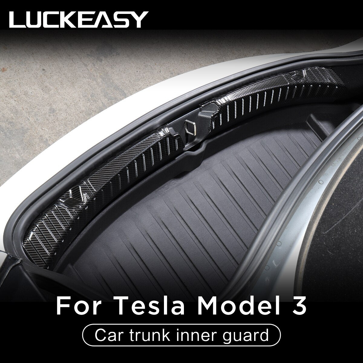 For Tesla Model 3 Stainless Steel Trunk Inner Guard  -model3 2017-2023 Car Inner Rear Bumper Guard Plate Cover Trim