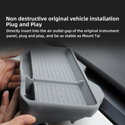 LUCKEASY For Tesla Model 3 Y 2021-2023 Car Multifunctional Dashboard Anti-Slip Pad Interior Accessories Small Item Storage Mat