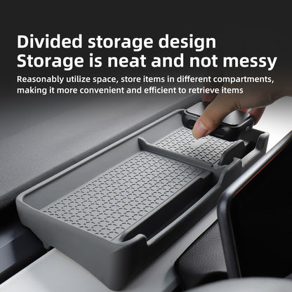 LUCKEASY For Tesla Model 3 Y 2021-2023 Car Multifunctional Dashboard Anti-Slip Pad Interior Accessories Small Item Storage Mat