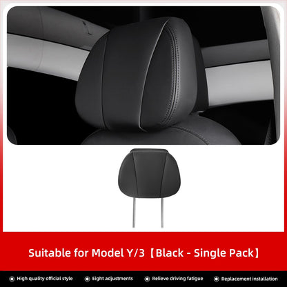 LUCKEASY For Tesla Model 3 Y 2022-2023 Head Neck Rest Support Car Seat Adjustable Pillow Replacement Headrest Car Accessories