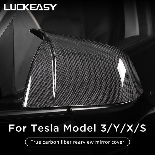 For Tesla Model 3 Y X S 2021-2023 Real Carbon Fiber Rearview Mirror Cover Car Accessories Side Rear View Protective Cap