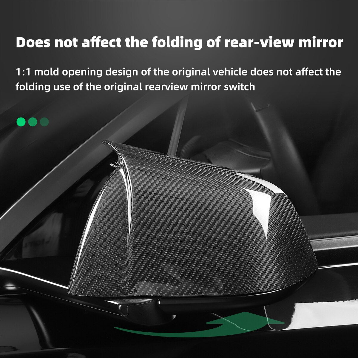 For Tesla Model 3 Y X S 2021-2023 Real Carbon Fiber Rearview Mirror Cover Car Accessories Side Rear View Protective Cap