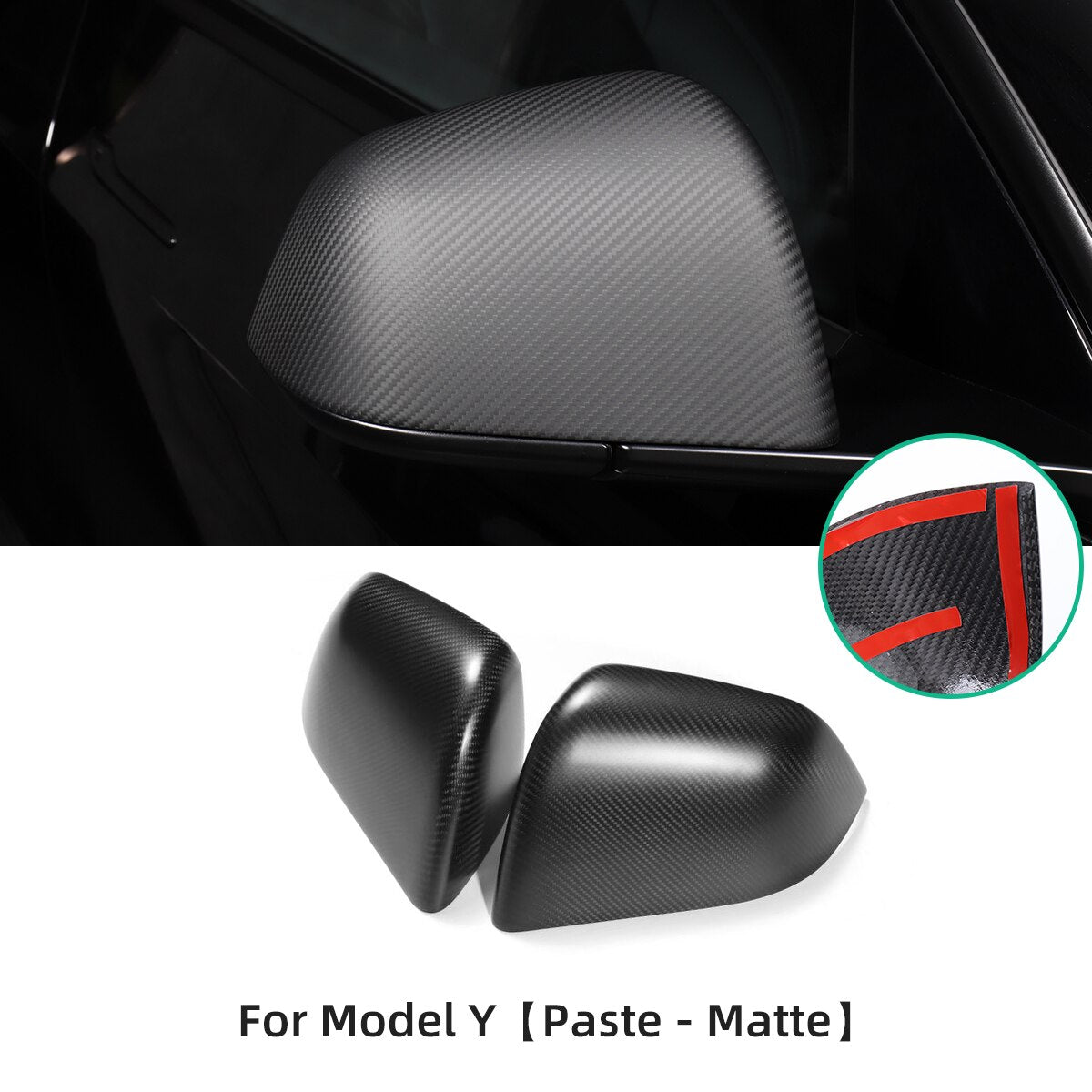 For Tesla Model 3 Y X S 2021-2023 Real Carbon Fiber Rearview Mirror Cover Car Accessories Side Rear View Protective Cap